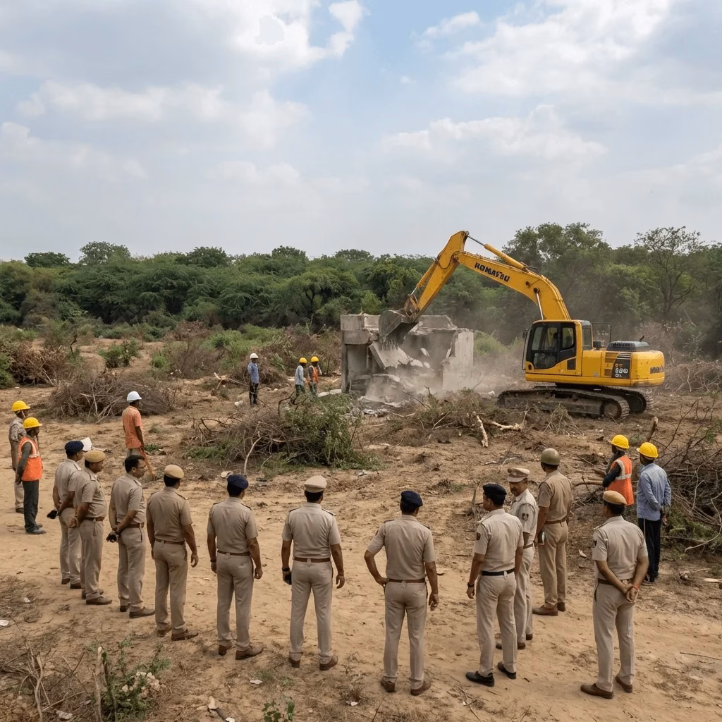 Delhi में वन विभाग की बड़ी कार्रवाई, 225 एकड़ वन भूमि को अतिक्रमण से मुक्त कराया गया, एनजीटी के आदेश के बाद एक्शन में प्रशासन