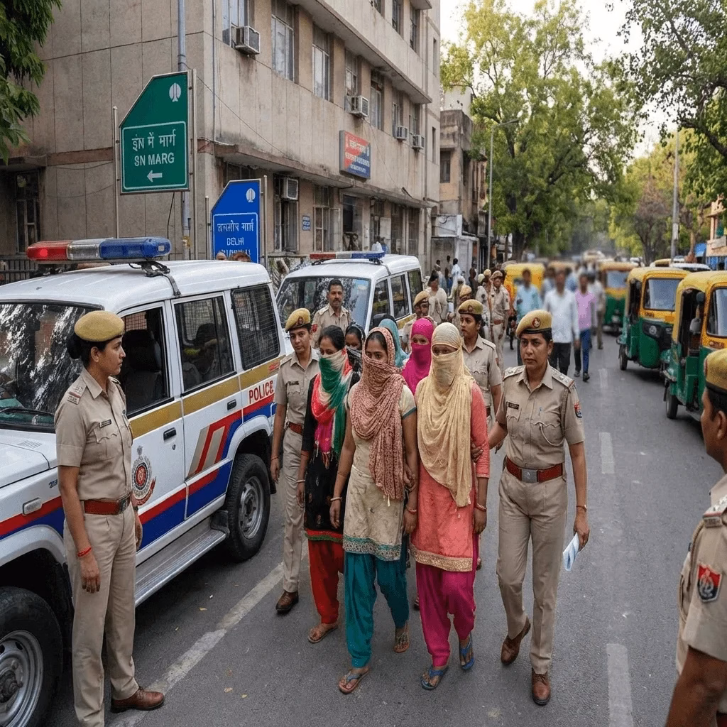 Delhi के SN मार्ग पर मानव तस्करी रैकेट का भंडाफोड़, 17 साल की नाबालिग समेत 8 महिलाएं बचाई गईं
