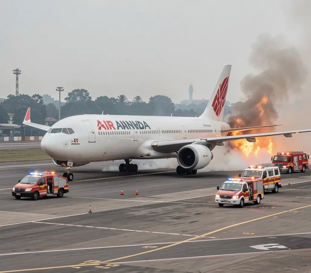Delhi एयरपोर्ट पर Air India फ्लाइट की इमरजेंसी लैंडिंग, इंजन में आग की आशंका से मचा हड़कंप