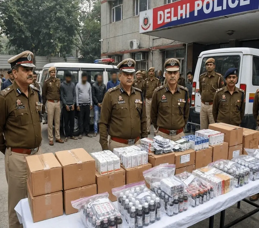 Delhi में पुलिस का बड़ा एक्शन, Operation Gang Bust 2.0 में 482 अपराधी गिरफ्तार और 6 करोड़ की दवाइयां बरामद