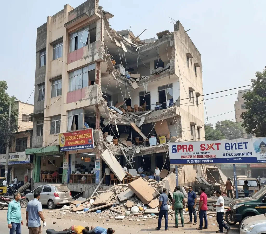Delhi के साकेत में 5 मंजिला इमारत गिरी, 6 लोगों की मौत और 8 घायल; MCD के दो इंजीनियर सस्पेंड