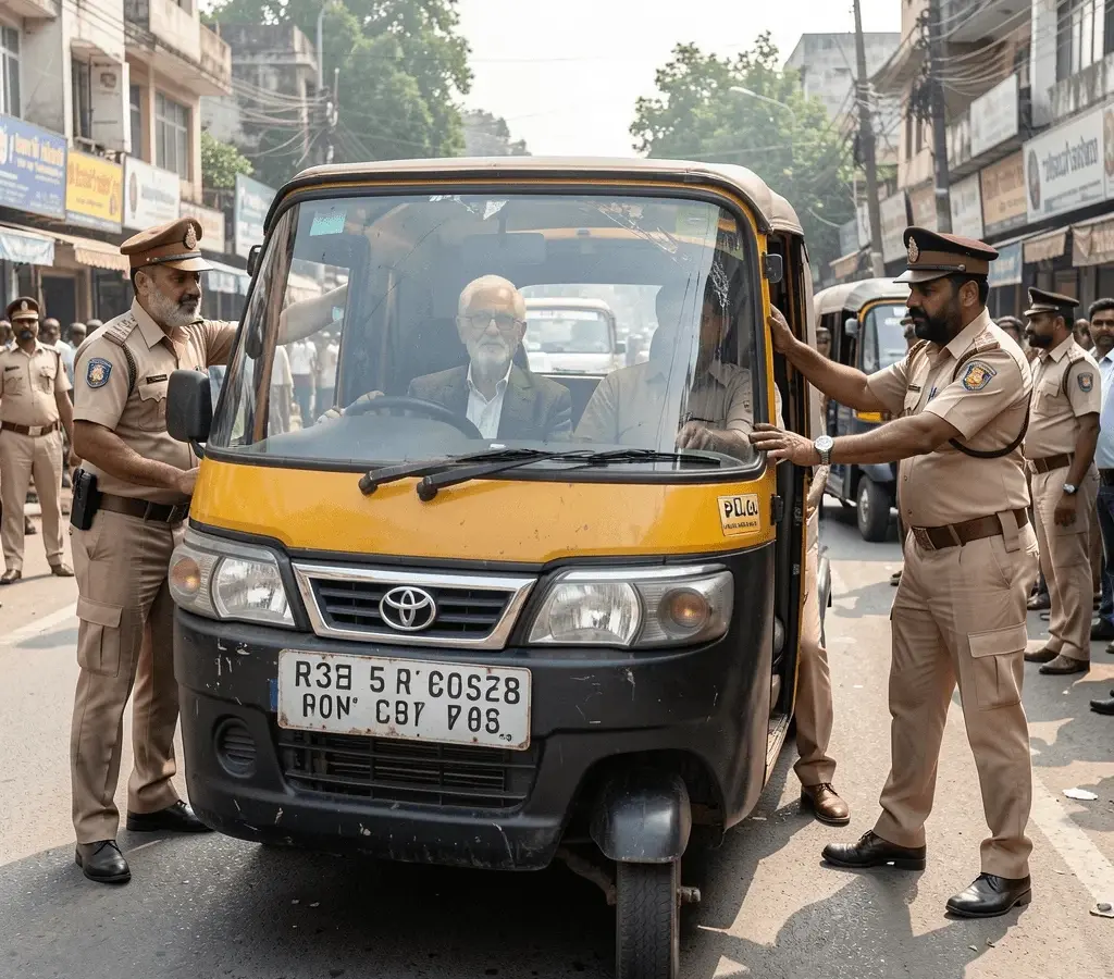 Lucknow में हाईकोर्ट के रिटायर्ड जज से कार लूटने की कोशिश, ऑटो में लगाई थी स्कूल बस की फर्जी नंबर प्लेट