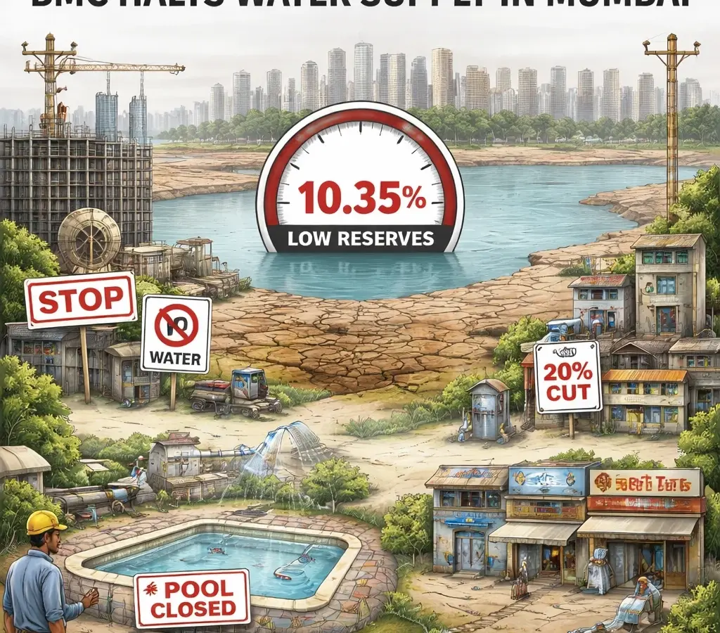 Mumbai में पानी की किल्लत, BMC ने कंस्ट्रक्शन साइट और स्विमिंग पूल की सप्लाई रोकी, कई जगह 20% कटौती
