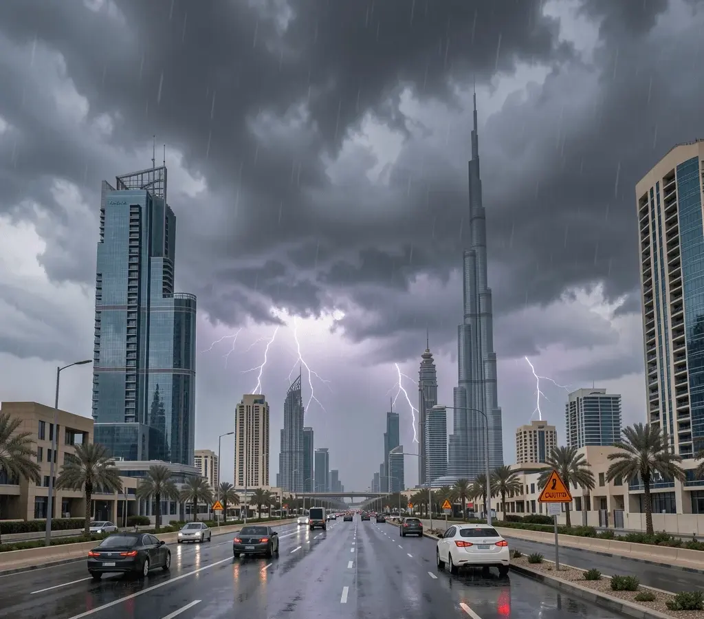 UAE में 23 से 25 जून तक बारिश का अलर्ट, अल ऐन और फुजैराह में ओले गिरने की संभावना