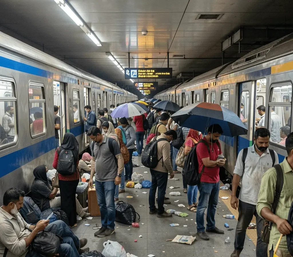Delhi में सुरक्षा कारणों से 17 मेट्रो स्टेशन रहे बंद, हजारों यात्रियों को हुई परेशानी