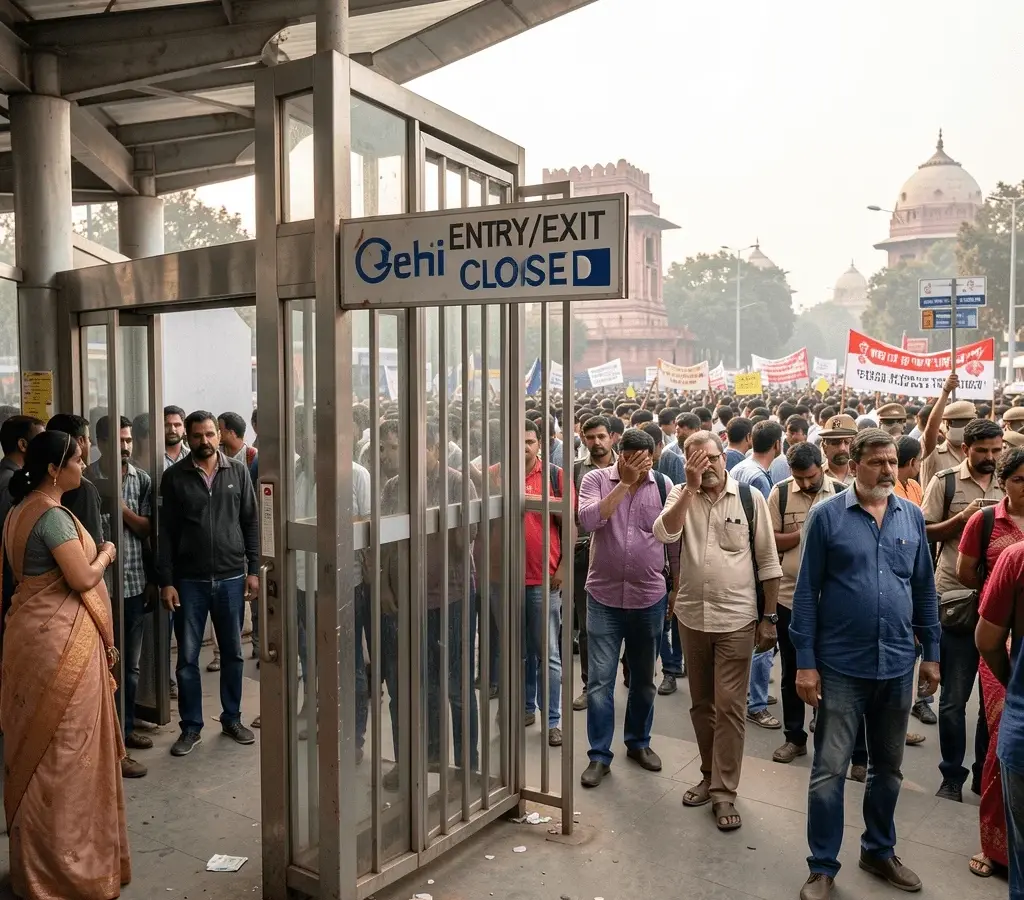 Delhi Metro के 18 स्टेशन शनिवार को रहेंगे बंद, CJP के विरोध प्रदर्शन के चलते चौथे दिन भी पाबंदियां जारी