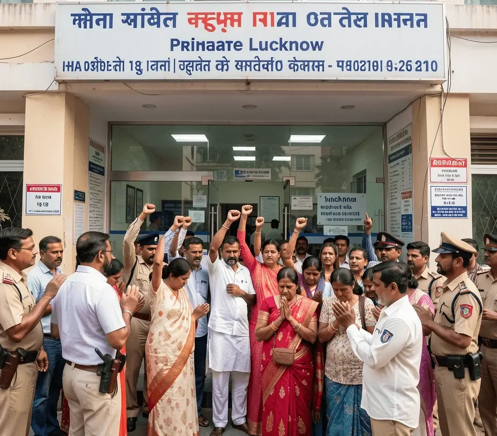Lucknow के प्राइवेट अस्पताल में हंगामा, 17 साल के युवक की मौत के बाद परिजनों ने लगाया शव रोकने का आरोप