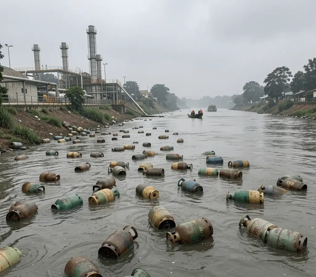 Maharashtra में नदी में बहे सैकड़ों LPG सिलेंडर, Raigad प्रशासन ने लोगों को इन्हें न छूने की दी चेतावनी
