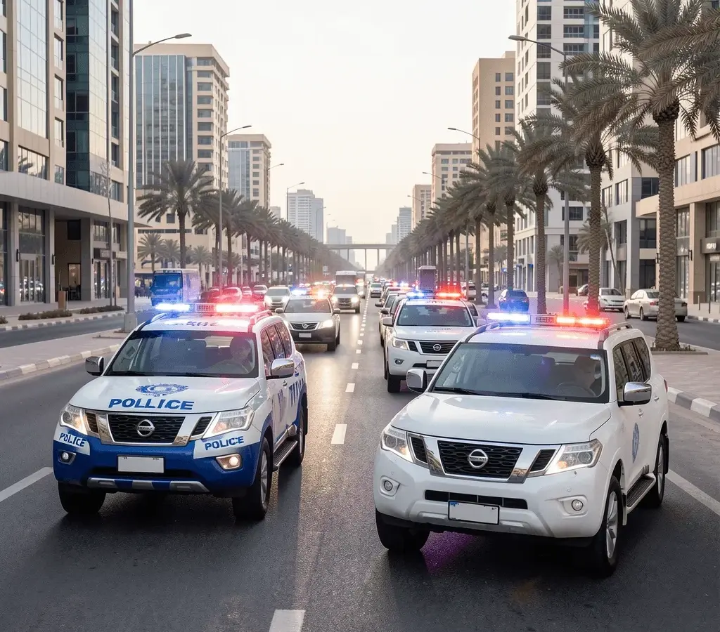 Sharjah में सड़क पर रेसिंग करना पड़ा भारी, 2 ड्राइवर गिरफ्तार, Nissan Patrol गाड़ियां जब्त